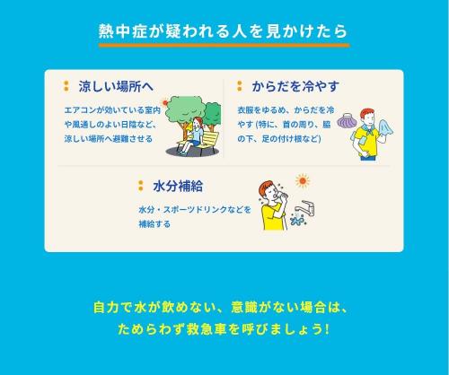 熱中症が疑われる人を見かけたら