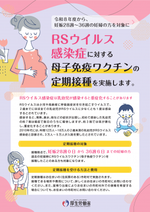 資料1　表（Rsウイルスワクチンのお知らせ）