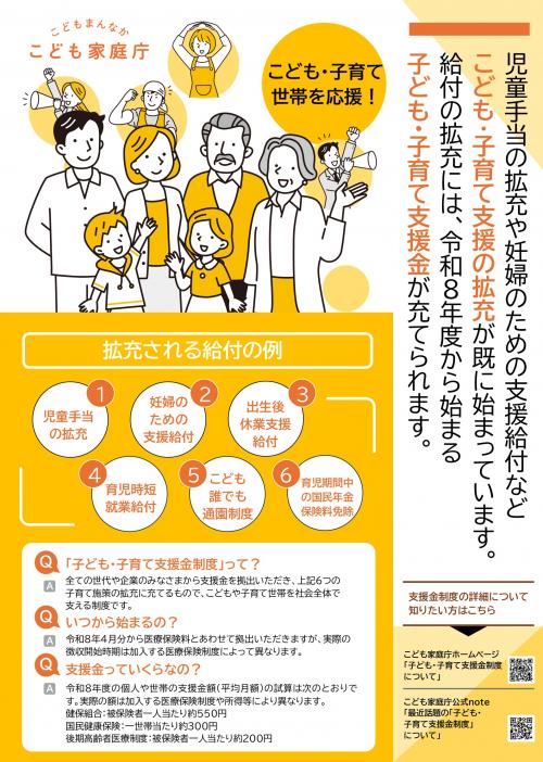 子ども・子育て支援制度について（こども家庭庁ポスター）