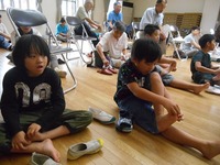 ちょうどその日に行われていた体操教室に参加し、地域の方とふれあいましたの画像