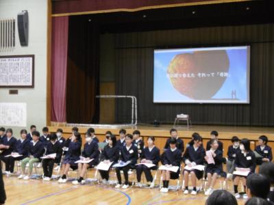 ６年生を送る会