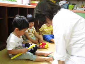 歯磨きの上手な使い方を教えてもらいました。